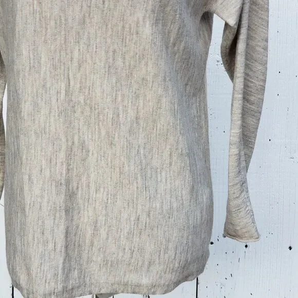 Eileen Fisher Women's Brown Knit Long Sleeve Alpaca Blend Sweater Top Sz S / M